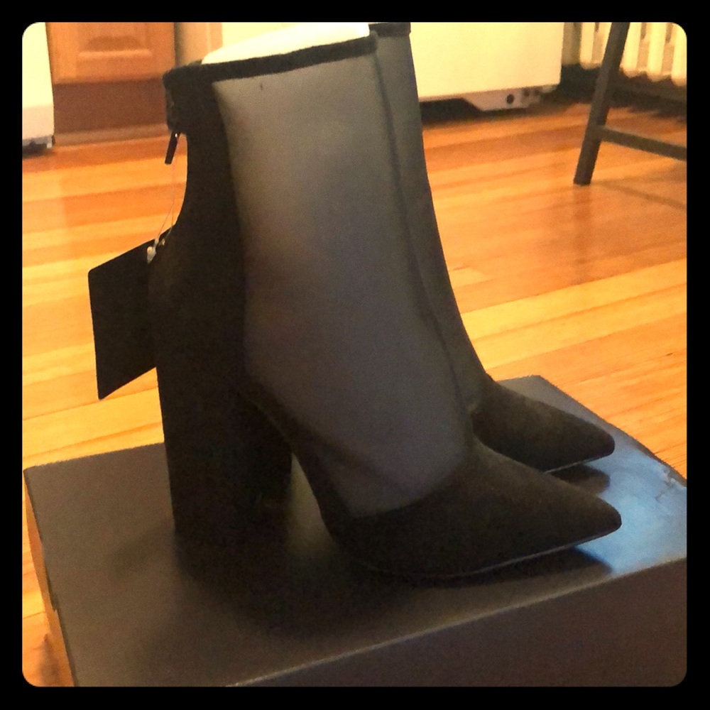 Forever 21 Mesh Ankle Booties